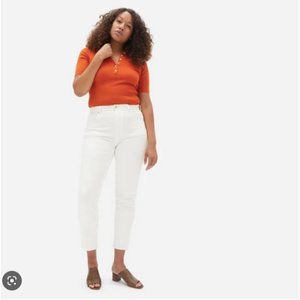 Everlane White Curvy Cheeky Jean